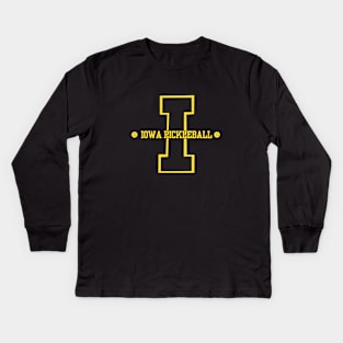 Iowa Varsity Pickleball Logo Wear Kids Long Sleeve T-Shirt